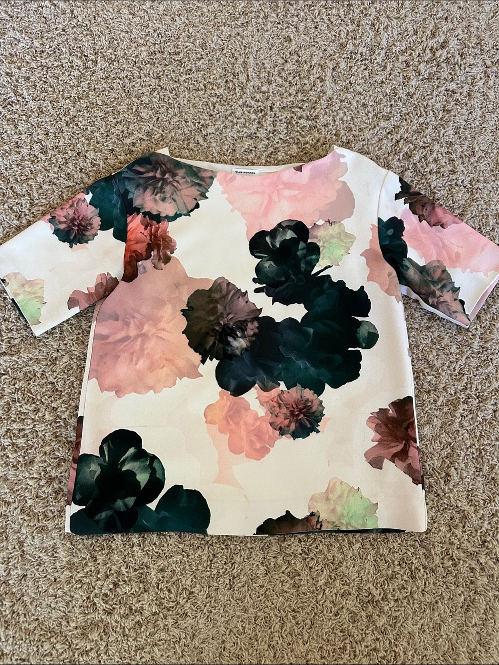 Club Monaco boxy floral top M